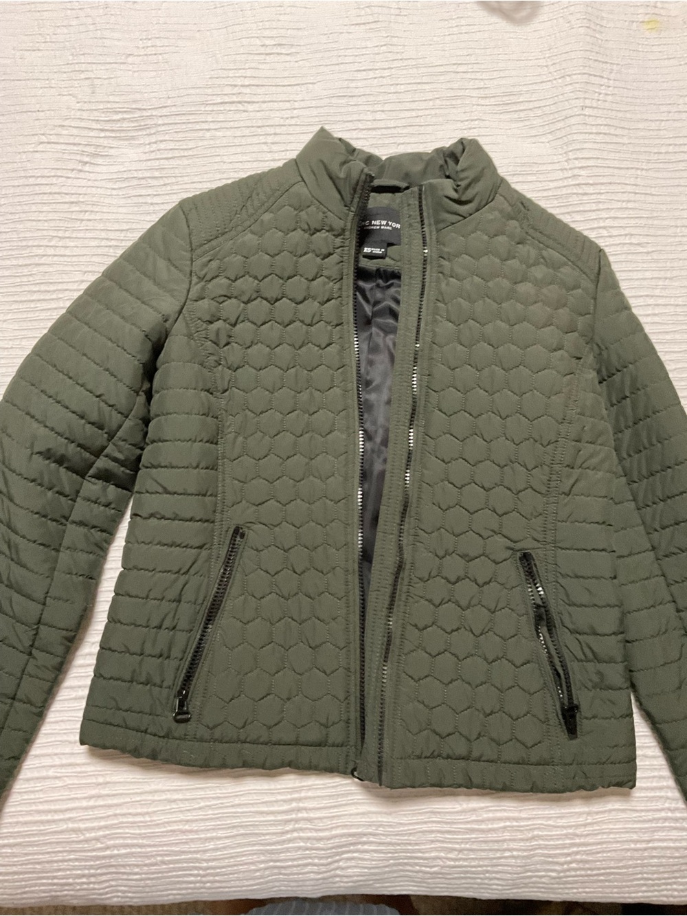 Marc New York Quilted Olive Green Puffer Jacket